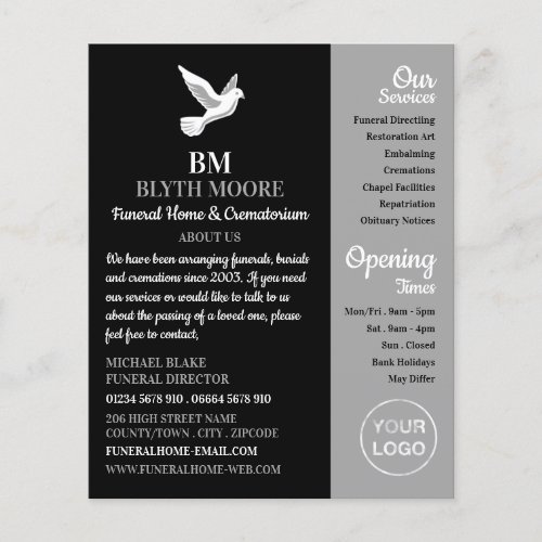 Holy Dove Funeral Home Directors Flyer