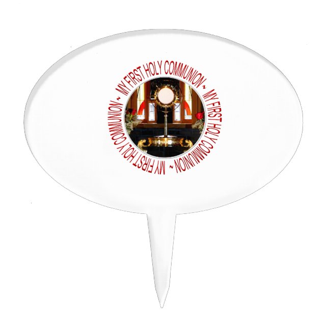 Holy Eucharist Holy Communion Cake Topper (Front)