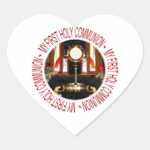 Holy Eucharist Holy Communion Heart Sticker