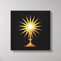 Holy Eucharist in golden Monstrance