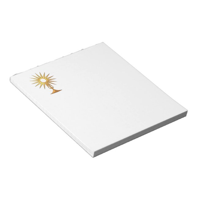Holy Eucharist in golden Monstrance Notepad (Angled)
