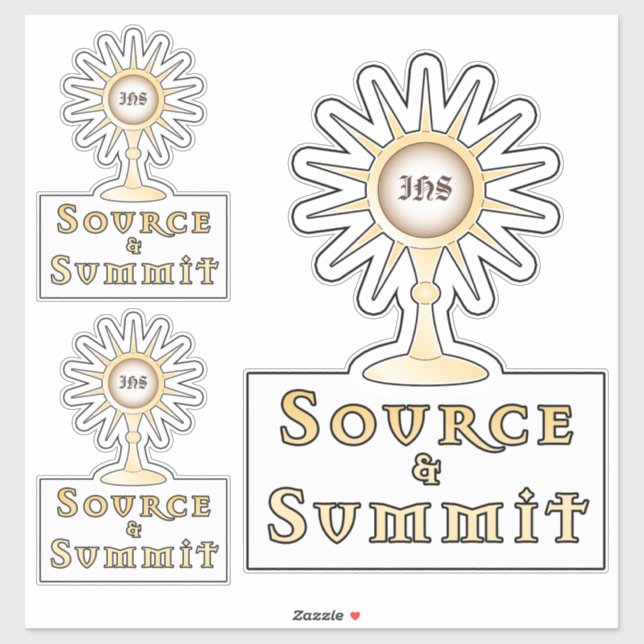 Holy Eucharist: Source and Summit Sticker (Sheet)