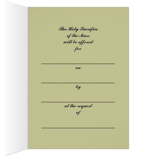 Holy Face Mass Card (Inside (Right))