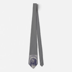 Holy Face of Jesus Catholic Devotional Art Neck Tie