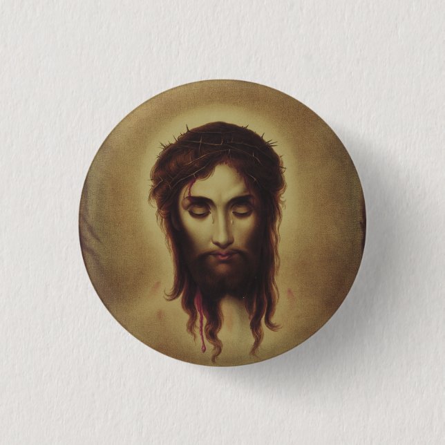Holy Face of Jesus Christ Button (Front)
