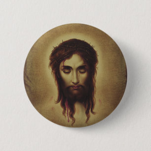 Holy Face of Jesus Christ Button