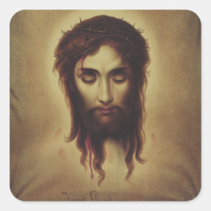 Holy Face of Jesus Christ Square Sticker