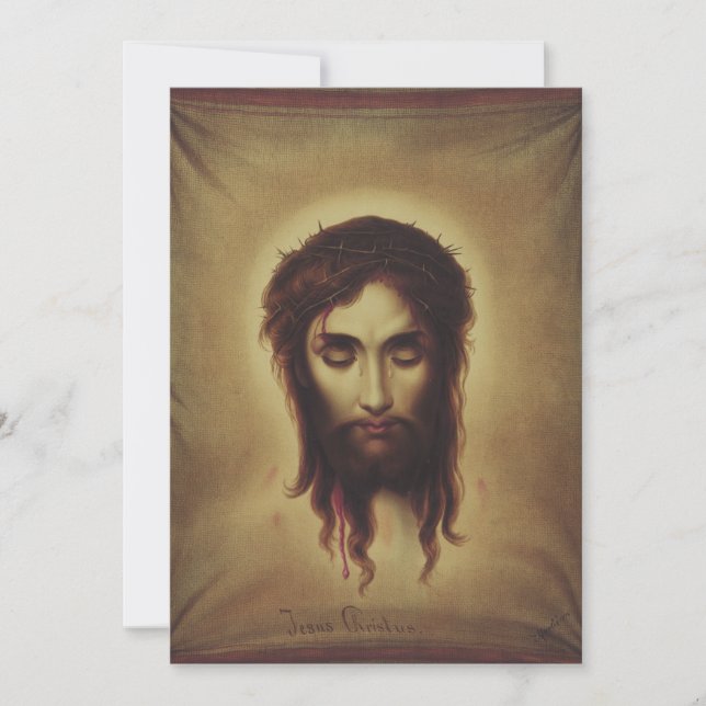 Holy Face of Jesus Christ Thank You Card (Front)