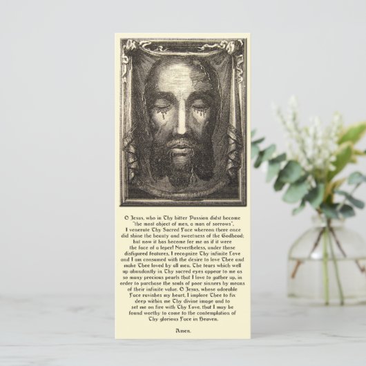 Holy Face of Jesus Devotional Holy Card (Standing Front)
