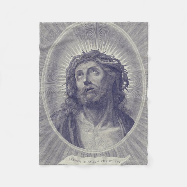 Holy Face of Jesus Fleece Blanket (Front)