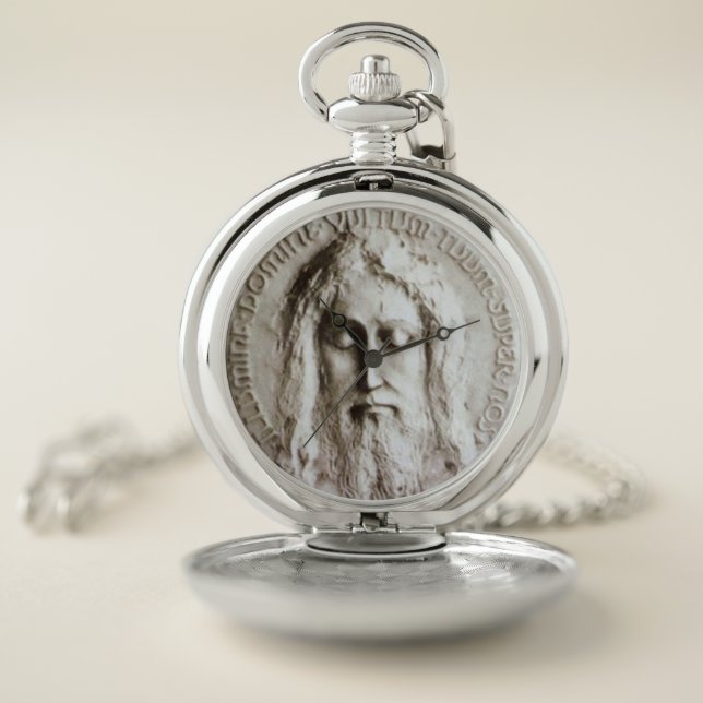 Holy Face of Jesus Pocket Watch (Inside)