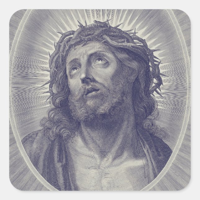 Holy Face of Jesus Square Sticker (Front)