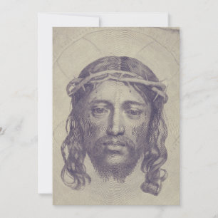 Holy Face Of Jesus Veil Of Veronica Art Invitation