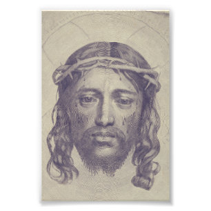 Holy Face Of Jesus Veil Of Veronica Art Photo Print