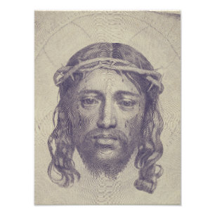 Holy Face Of Jesus Veil Of Veronica Art Photo Print