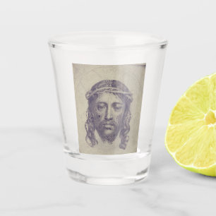 Holy Face Of Jesus Veil Of Veronica Art Shot Glass
