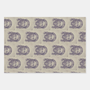 Holy Face Of Jesus Veil Of Veronica Art Wrapping Paper Sheets