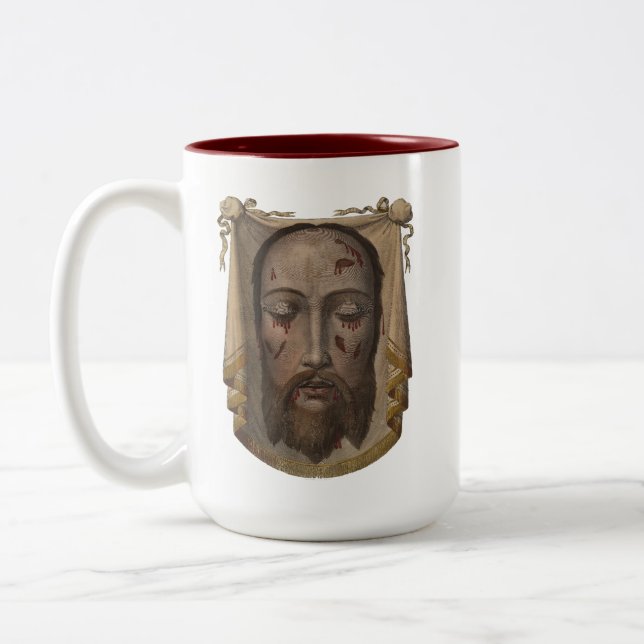 Holy Face of Jesus - Veronica's Veil Mug (Left)