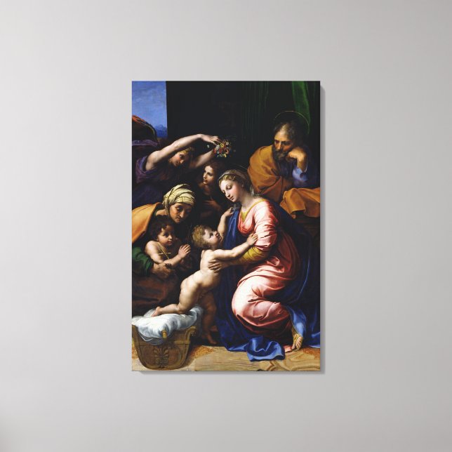 Holy Family , 1518 Canvas Print (Front)