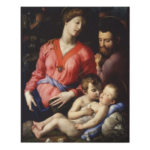 Holy Family and Saint John Agnolo Bronzino _ Panci Faux Canvas Print