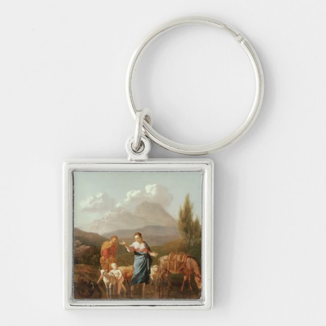 Holy family at a stream keychain (Front)
