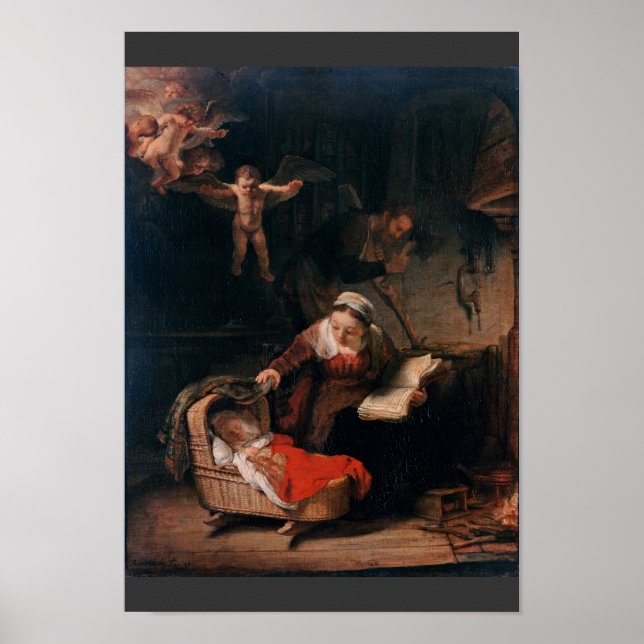Holy Family By Rembrandt Harmensz. Van Rijn Poster (Front)