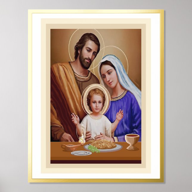 Holy Family Catholic art Foil Prints (Front)