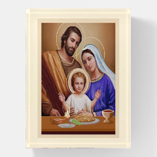 Holy Family Catholic art Paperweight