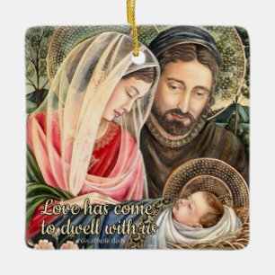 Holy Family Catholic Christmas Ornament
