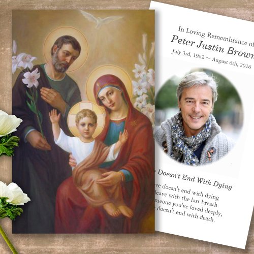 Holy Family Catholic Funeral Prayer Sympathy Cards