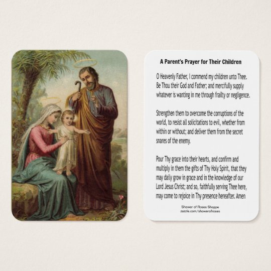 Holy Family Catholic Parent's Prayer for Children | Zazzle.com