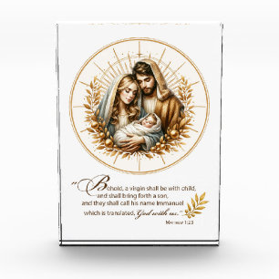 Holy Family Christmas Immanuel God With Us Acrylic Award