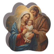Holy Family Christmas Magnet For Faithful Holiday