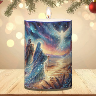Holy Family Christmas Pillar Candle