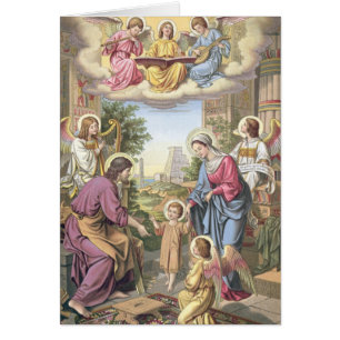 Holy Family Funeral Sympathy Holy Card Thank You