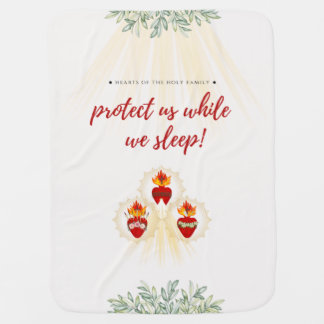 Holy Family Hearts Baby Blanket