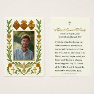 Holy Family Hearts Funeral Memorial Photo