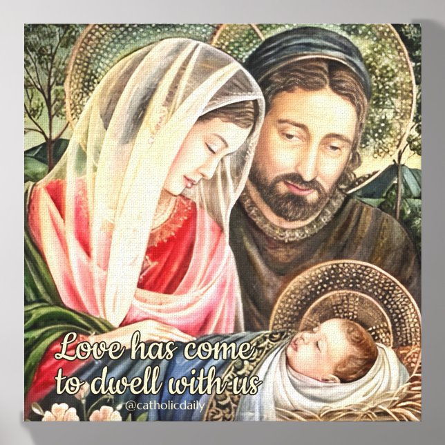 Holy Family Holiday Canvas Canvas Photo Tile (Front Set)