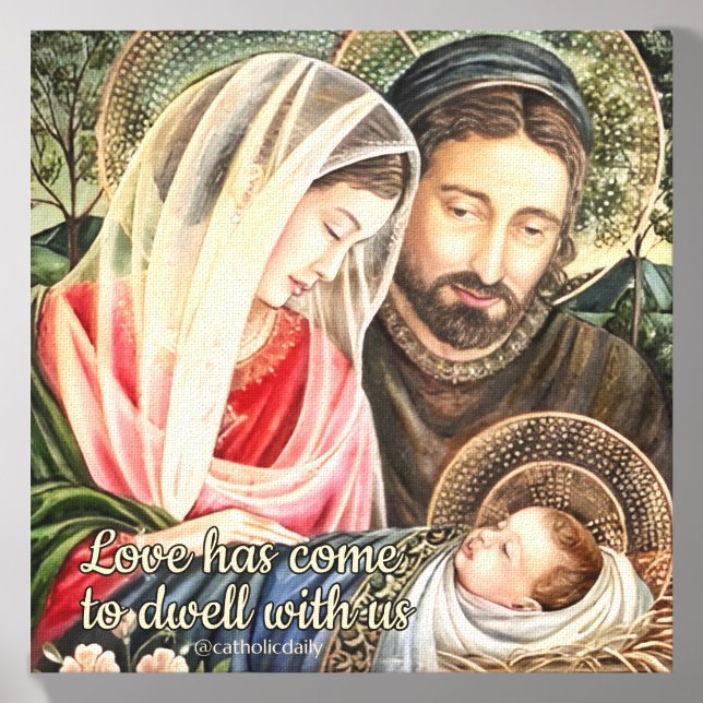 Holy Family Holiday Canvas Photo Tile (Front Set)