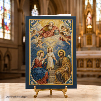 Holy Family & Holy Trinity Catholic with poem Card