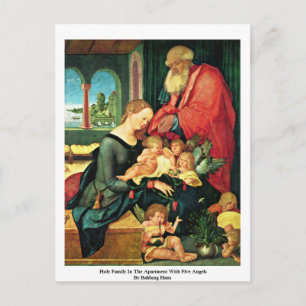 Holy Family In The Apartment With Five Angels Postcard