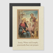 Holy Family Jesus Mary Joseph Prayer Magnetic Card (Front/Back)