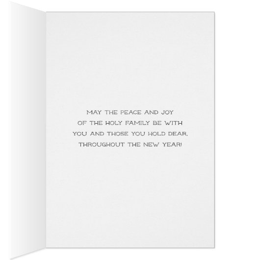 Holy Family Jesus Mary Joseph Religious New Year (Inside (Right))