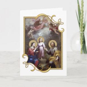 Holy Family Jesus Mary Joseph Trinity Card