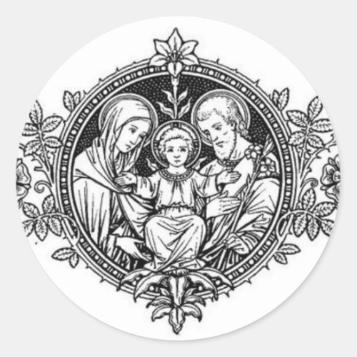 Holy Family Jesus Mary St Joseph Classic Round Sticker