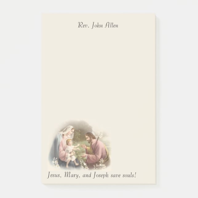 Holy Family Jesus Mary St. Joseph Customize Post-it Notes (Front)