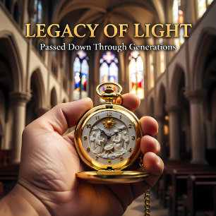 Holy Family Jesus Nativity Pocket Watch