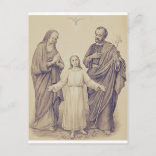 Holy Family Jesus, Virgin Mary and Saint Joseph  Postcard