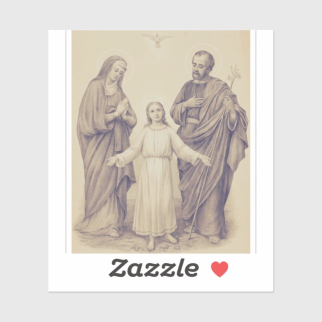 Holy Family Jesus, Virgin Mary and Saint Joseph  Sticker (Sheet)