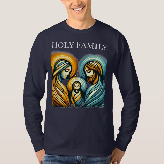 Holy Family Long Sleeve Shirt | Christmas Theme (Front)